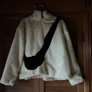 Never worn Nike fur coat